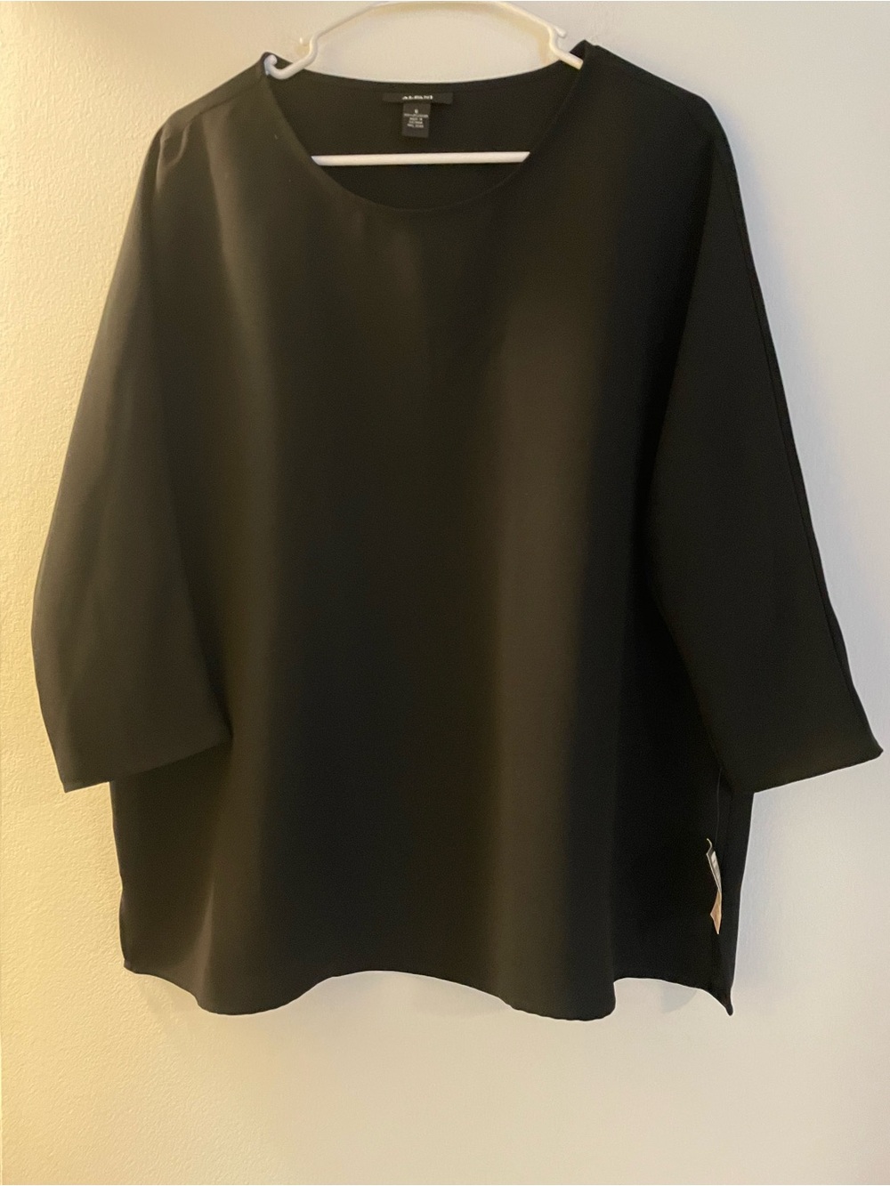 Alfani Black Round-Neck Tunic Top